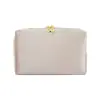 Bolsa de Maquiagem Octogonal em Tecido Pelúcia Multicor, Bolsa de Mão de Veludo Portátil para Saídas, Bolsa Simples para Armazenamento de Artigos de Higiene Pessoal