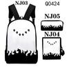 Fire Shadow nova mochila cross-border mochila terno de três peças desenho animado moda masculina e feminina campus street style
