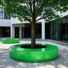Asientos para Piscina de Árbol de Fibra de Vidrio, Taburetes para Árbol de Paisaje de Jardín al Aire Libre y Parques, Sillas Cuadradas para Maceteros con Forma Especial para Centros Comerciales, Personalizado
