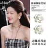 Pendientes de Plata de Ley S925 con Aguja y Deslumbrante Diseño de Camelia para Mujer, Pendientes de Alta Gama, Nuevo Estilo Popular 2026