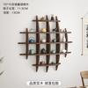 Estante de almacenamiento de pared de madera maciza, estante de pared para sala de estar, estante decorativo para té, estante antiguo, estante de exhibición de pared