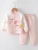 Nuevo Set de Ropa Interior para Bebé de Otoño e Invierno Set de Dos Piezas de Dibujos Animados sin Huesos Ropa Interior Térmica de Tres Capas para Niños