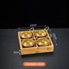 Mesa para Restaurante de Hot Pot de Nueve Compartimentos Vajilla Bandeja de Madera para Desayuno Verduras Cocina Japonesa Plato de Guarnición Plato para Barbacoa