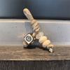Hebilla de Botón Maillard para Cordones de Zapato, Hebilla de Zapato con Pedrería y Perlas, Decoración Rosa para Zapato, Perla de Agujero Grande, Flor de Zapato con Cuerda Anudada