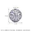Plata de Ley S999 Plata Retro Tailandesa Patrón Xiangyun Cuentas Redondas Plata Dura 3D Cuerda de Mano Cuentas Estilo Étnico DIY Cuentas Perforadas