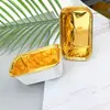 Venta al por mayor Taza de Papel de Aluminio Rectangular para Hornear Taza para Pastel Taza para Queso Camote Caja para Hornear Caja para Durian Horneado Fábrica