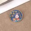 Insignia de dibujos animados del Festival de Medio Otoño, lindo broche acrílico, colgante para mochila, un pequeño regalo para niños, accesorio decorativo