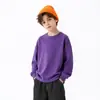 Camiseta Cálida de Manga Larga Estilo Coreano Otoño e Invierno Nueva para Niños, Camiseta Gruesa Lisa de Color Sólido para Niños, Camiseta Base para Niñas