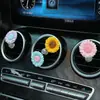 Saída de Ar para Carro Aromaterapia para Carro com Fragrância de Perfume Flor de Girassol Fofa Decoração de Resina Suprimentos