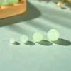 Cuentas redondas de vidrio de gelatina de 4-10 mm, imitación de jade, cuentas sueltas, accesorios para pulseras, collares, joyería, cuentas para manualidades y joyería hecha a mano