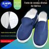Sapatos antiestáticos pvc azul branco antiestático meio toalha sapatos pvc antiestático sapatos de trabalho fábrica de eletrônicos oficina sapatos limpos