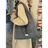 Bolso Tote de Lana Bordado de Pájaros Retro Coreano Otoño e Invierno Nuevo Versátil de Gran Capacidad para Hombro o Axila