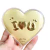 Bolo Formato Coração com Folha de Ouro Imitação 999, Um Coração para Você, Eu Te Amo, Princesa, Que Você Prospere, Presente de Evento, Atacado