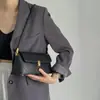 Bolsa de Mão de Nicho Francês Feminina 2025 Nova Moda Retro Bolsa de Ombro Bolsa Bagel Bolsa de Ombro Média Antiga