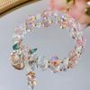 Pulseira de Cristal Super Brilhante de Verão Feminina Estilo Mori Viagem Férias Pulseira Fada Rosa Joias para Namorada Transfronteiriça
