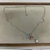 Colar com pingente de coração de pérola em vidro com gotas de óleo estilo coreano, corrente de clavícula com design único, corrente de suéter da moda para mulheres
