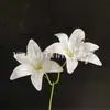 Ramo de Flores Artificiales de Lirio Doble Cabeza para Decoración de Boda, Arreglo de Escena de Boda, Flores Decorativas, Flores Falsas, Arreglo Floral de Pasillo