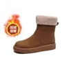 Nuevas Botas de Nieve Clásicas de Suela Gruesa para Mujer Otoño e Invierno 2025, Botines de Invierno con Terciopelo y Piel, Botas de Algodón Cálidas y Antideslizantes