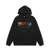 Sudadera con capucha de forro polar para hombre y mujer, sudaderas bordadas de alta calle europeas y americanas de moda Trapstar para dropshipping transfronterizo