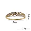 Pulsera Transfronteriza Moda Europea y Americana Abierta Incrustaciones Llenas de Diamantes Luz de Diosa Lujo Versátil Apilable de Alta Gama Atmosférica