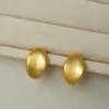 Moda Retro Lujo Accesible Gama Alta Cepillado Ovalados Pendientes para Mujer Diseño de Nicho Elegantes Simples Versátiles Exquisitos Pendientes