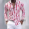 Amazon transfronterizo AliExpress nueva camisa de rayas de manga larga para hombre, camisa de alta gama sin planchado, venta al por mayor