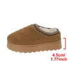 Botas de nieve de suela gruesa para mujer, nuevos estilos de invierno, botines casuales, engrosadas, diseño sin cordones, venta al por mayor