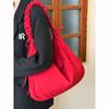 Bolsa de Nube Plisada con Cordón Coreana Nueva de Gran Capacidad Estilo Perezoso Bolso de Hombro Cruzado Bolso de Lona para Viajes