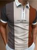 Venta directa de fábrica ins transfronteriza verano 2023 explosiones de Amazon camiseta POLO cremallera combinación de colores camiseta polo para hombre