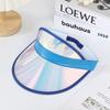 Sombrero de sol de colores candy transfronterizo con visera extragrande para deportes de running con parte superior abierta sombrero de sol de plástico color caramelo verano venta al por mayor