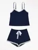 Nova Lingerie Sexy Verão Primavera Roupa de Casa Pijamas Alcinha Renda Conjunto de Duas Peças Fino Atacado 2607