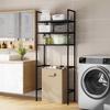 Estante de Almacenamiento para Baño Estante para Inodoro Lavadora Estante de Pie Sin Taladro Hogar Baño Almacenamiento para Baño