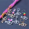Peluca Accesorios de Rastas Anillo para el Cabello Goma para el Cabello Pinza para el Cabello Trenzada Adorno para el Cabello de Aleación Hueca con Pedrería Hebilla para el Cabello Colgante Resorte Pequeño Accesorio