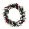Fronteira Amazon Pinheiro Branco Agulha Fruta Vermelha Pinha Cipó Guirlanda Decorações Ornamentos de Feriado de Natal Fábrica Atacado