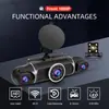 Cámara de salpicadero de cuatro canales transfronteriza 1080P HD compatible con conectividad de teléfono móvil, monitorización de aparcamiento 24h y grabación de marcha atrás