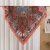 Novo lenço quadrado vintage paisley 90cm mais vendido, lenço de seda artificial, lenço fino color-blocking para a cabeça, lenço versátil, xale decorativo