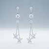 Pendientes de moissanita perforados más vendidos transfronterizos, mariposa de forma marquesa en plata S925, pendientes elegantes y lujosos para mujer