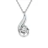 Collar de Plata de Ley S925 con Colgante de Nota Musical Gota de Agua y Moissanita para Mujer, Cadena para Clavícula con Diseño de Nicho, Joyería Transfronteriza de Amazon