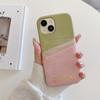 Capa de couro com letras inglesas bronzeadas de duas cores para iPhone16/15Promax/14