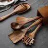 Conjunto de utensílios de cozinha em madeira de acácia Amazon, espátula antiaderente de madeira maciça, colher, concha de sopa de teca, colher para macarrão, colher para arroz