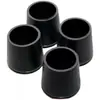 Protectores Antideslizantes para Patas de Silla, Protectores de Plástico Negro para Pies, Cubiertas Triangulares para Pies, Tapones Internos de Forma Ovalada, Protectores Redondos para Patas de Taburetes, Protectores para Patas de Mesas y Sillas