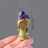 Sino de Pedra Bruta de Cristal Transfronteiriço Doze Constelações, Sino Pequeno de Cristal Natural, Sino Criativo de Mão, Ornamento de Atmosfera Festiva