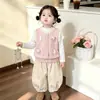 Cárdigan Chaleco de Punto para Niña Primavera y Otoño Estilo Nuevo Bebé Niña Gato Ángel Dibujos Animados Versión Coreana Chaleco Suéter