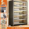 Estantería de acero engrosada con puertas, vitrina de cristal a prueba de polvo de pie para figuras, armario de almacenamiento para figuras