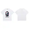 Suministro Mayorista Transfronterizo de Marca de Moda, Dropshipping de Comercio Exterior, Camiseta de Manga Corta Pesada Bape Cabeza de Mono Tiburón 260g 25