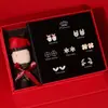 Set Semanal de Aretes de Plata Pura S999 para Mujer, Nuevo Modelo 2026, Regalo de Cumpleaños, Regalo de San Valentín