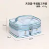 Bolsa de almacenamiento tres en uno transparente con láser hecha a medida transfronteriza para madre e hijo, bolsa de tocador y maquillaje de gran capacidad dividida para Amazon