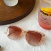 Gafas de Sol Europeas y Americanas Transfronterizas Clavos de Arroz Ojo de Gato Graduado Avanzado Té Gafas de Sol Tendencia Redondas con Espejo para Hombres y Mujeres