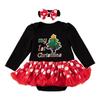 Vestido Harper de Manga Longa Estampado Ponto Vermelho para Bebê Novo de Natal Transfronteiriço Vestido de Fio Fábrica Outlet