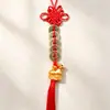 Venda quente 2027 Ano do Carneiro Novo Carneiro Dourado Pingente de Nó Chinês, Moedas dos Cinco Imperadores de Cobre Genuíno, Ornamento de Carro de Moeda de Cobre